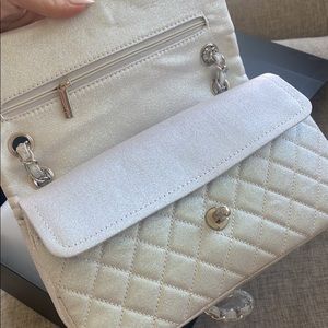 Silver Iridescent Crossbody Bag